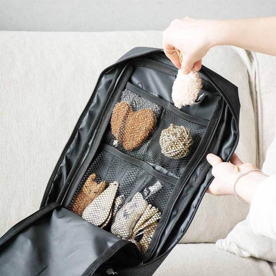 Multifunctionele opbergtas MEGAN – voor kattenspeeltjes en verzorgingsaccessoires, 25×8×38 cm