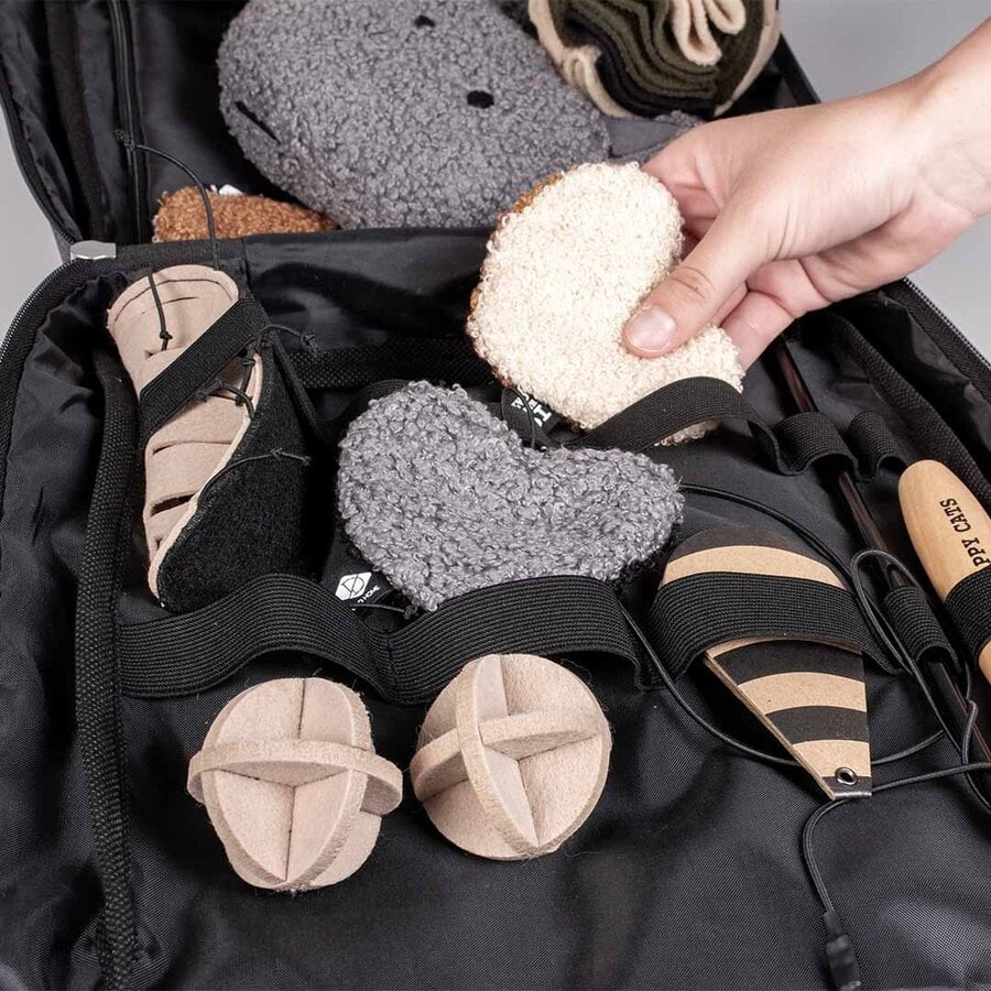 Multifunctionele opbergtas MEGAN – voor kattenspeeltjes en verzorgingsaccessoires, 25×8×38 cm