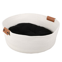 Kattenmand TRES van katoen touw – met omkeerbaar kussen, 57×57×20 cm, voor grote katten