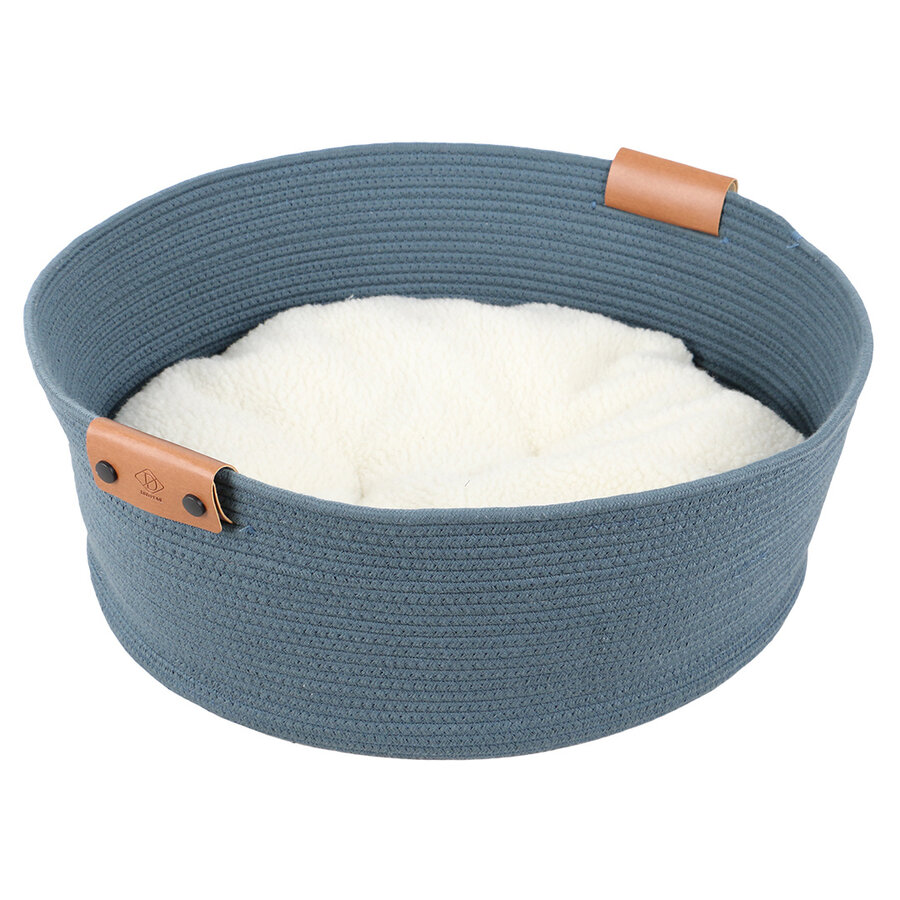 Kattenmand TRES van katoen touw – met omkeerbaar kussen, 57×57×20 cm, voor grote katten