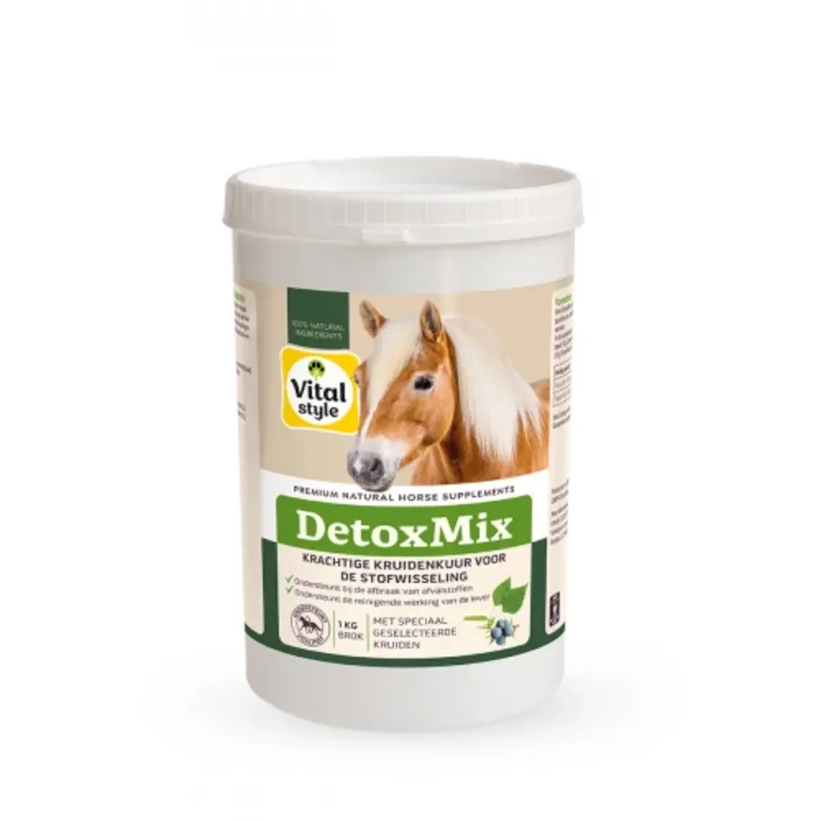 DetoxMix - ondersteuning van lever en nieren met kruidenkuur voor paarden