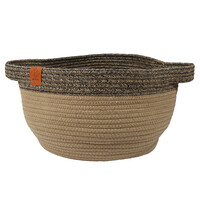 Kattenmand TOD van katoentouw – met teddy kussen, 35×35×22 cm, in bruin of zwart