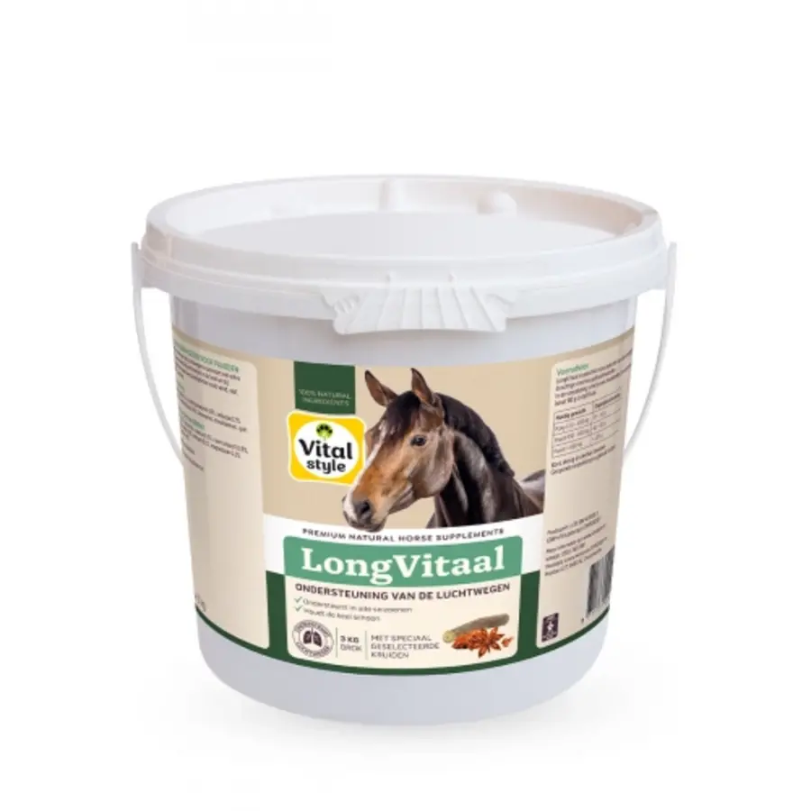LongVitaal - VITALstyle supplement voor gezonde luchtwegen, weerstand en conditie bij paarden en pony’s