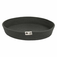 Kattenmand JESS van katoentouw – platte ronde mand met veilige slaapplaats, 45×45×7 cm