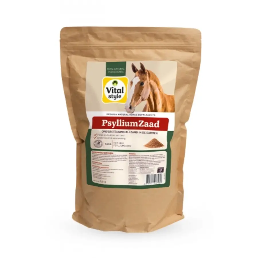 PsylliumZaad - VITALstyle natuurlijk supplement voor zandafvoer en darmwerking bij paarden