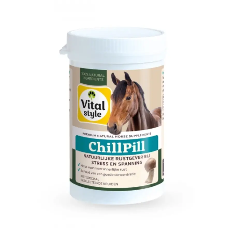 ChillPill - VITALstyle natuurlijke rustgever bij stress en spanning bij paarden en pony’s