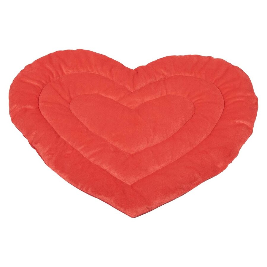 Plaid Be Mine – rood hartvormig velours dekentje voor katten, 50x45 cm