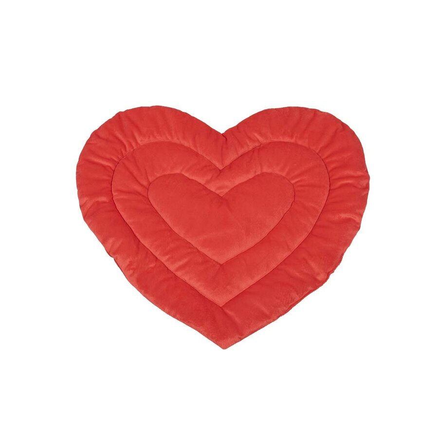 Plaid Be Mine – rood hartvormig velours dekentje voor katten, 50x45 cm