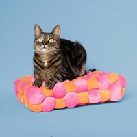 Kattenkussen Velvet Vibe – zacht gevlochten velours kussen 40x40x9,5 cm