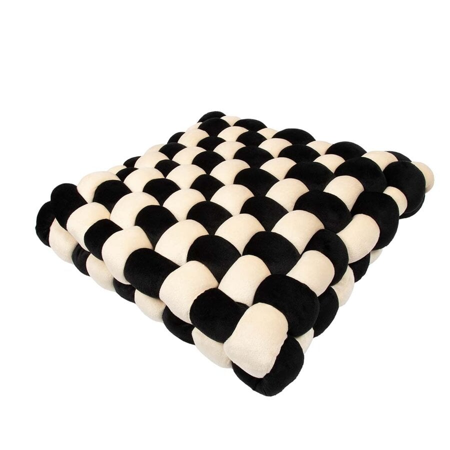 Kattenkussen Velvet Vibe – zacht gevlochten velours kussen 40x40x9,5 cm