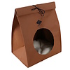 Oscar papier-look kattenzak bruin - trendy schuilplaats
