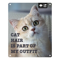 I LOVE Happy Cats wandbord - roestwerend metalen fotobord met kattenquote, 20x25 cm - meerdere varianten