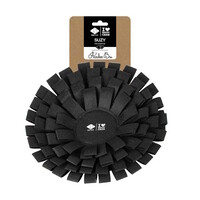 Suzy snuffelmat zwart - stijlvolle ronde snackmat van vilt met anti-slip bodem