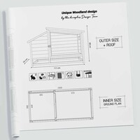 Woodland Design konijnenhok Bunny Barnette – ruim hok voor 2 konijnen met open en gesloten verblijven
