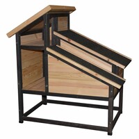 Woodland Design kattenhok Meowing Mansion – comfortabel buitenhok voor katten met open en gesloten verblijven