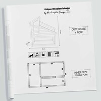 Woodland Design kattenhok Meowing Mansion – comfortabel buitenhok voor katten met open en gesloten verblijven