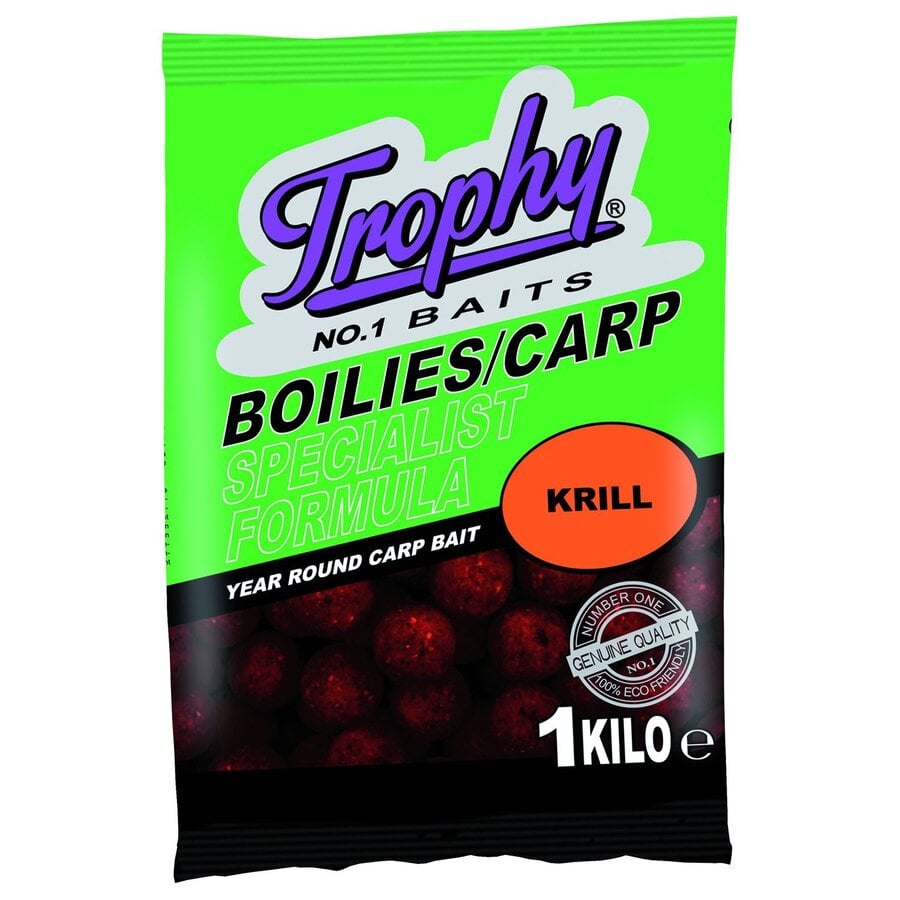 Boilies Krill 1KG - natuurlijke eiwitrijke boilies met langdurige aantrekkingskracht voor karpers
