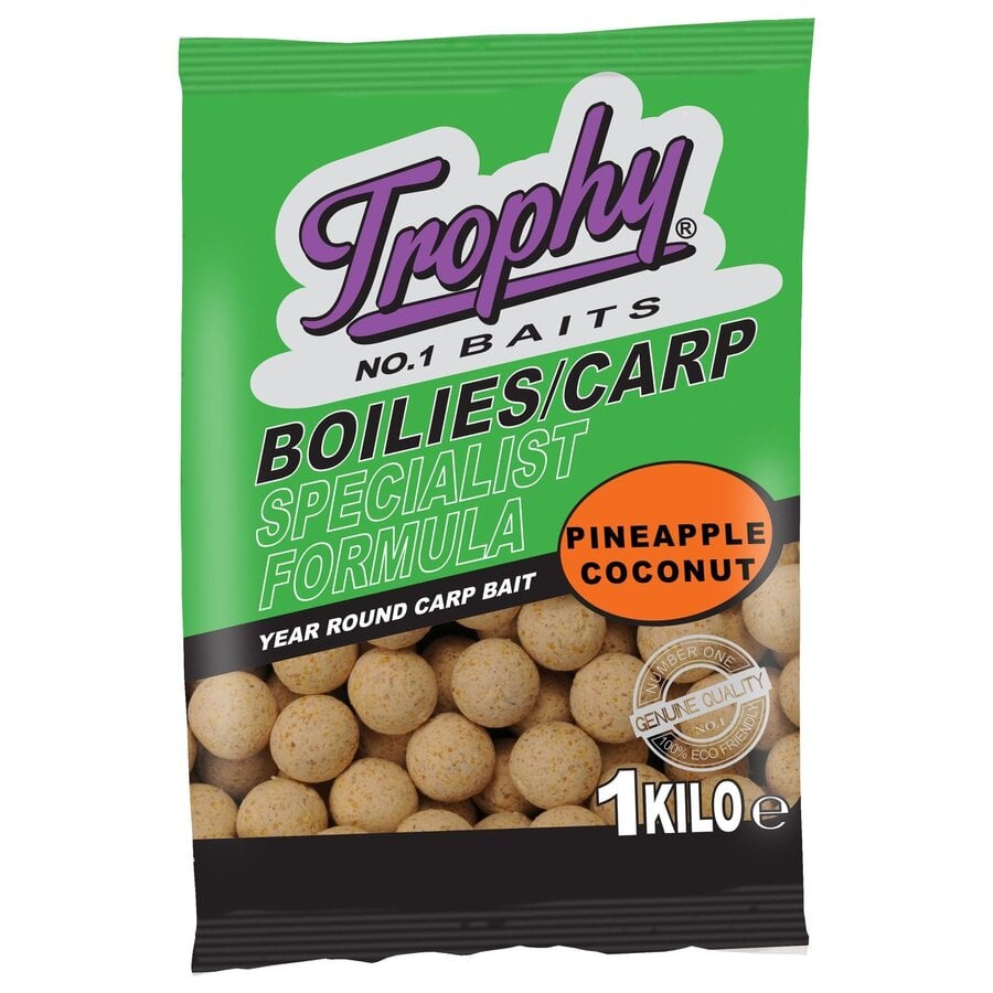 Boilies Pineapple Coconut 1KG - tropische boilies met langdurige aantrekkingskracht voor karpers