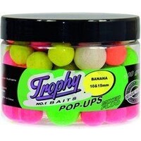 Pop-Up Boilies Banana 10/15MM 70g - opvallende fluo boilies met sterk drijfvermogen