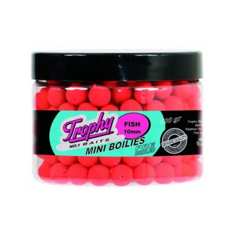 Mini Boilies Fish 10MM 70g - voorgeboorde mini boilies voor method feeder visserij