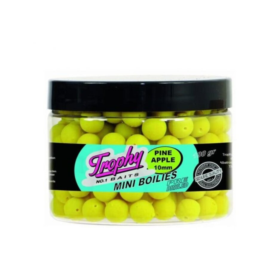 Mini Boilies Pineapple 10MM 70g - voorgeboorde mini boilies voor method feeder visserij
