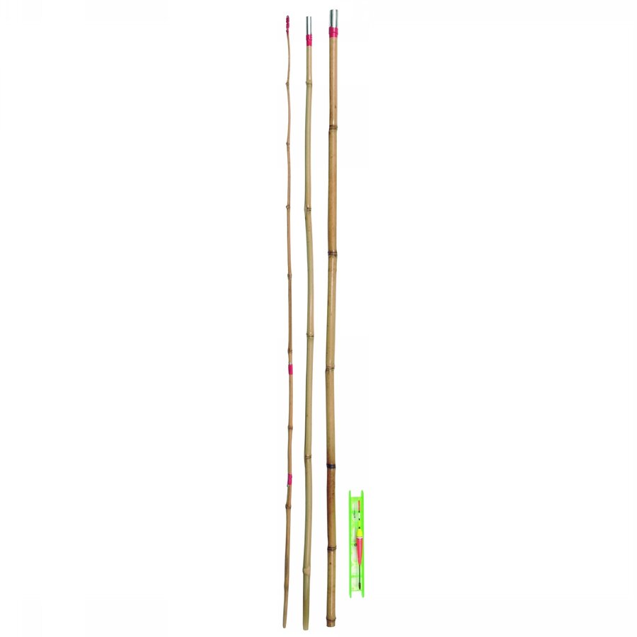 Bamboeset 3 x 1.00 - complete kant-en-klare witvis hengelset met tuig