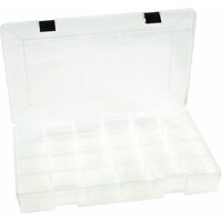 T&G Tainer 35,5x23x5 cm - transparante Predox opbergdoos met verstelbare vakken voor kunstaas