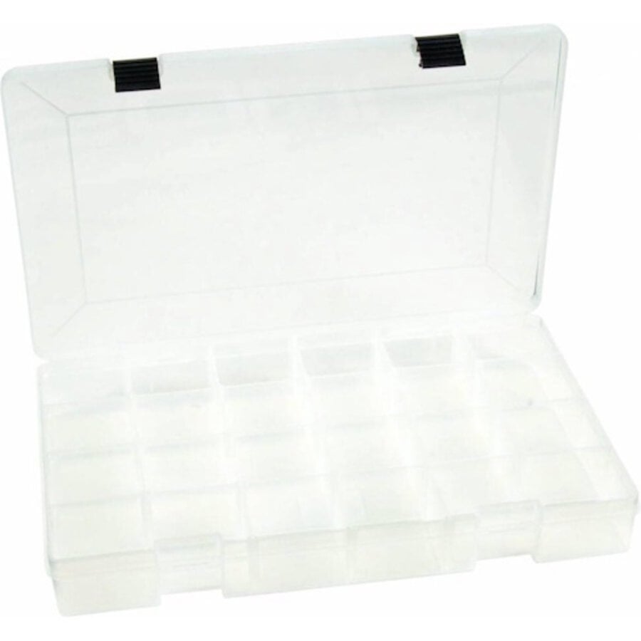 T&G Tainer 35,5x23x5 cm - transparante Predox opbergdoos met verstelbare vakken voor kunstaas