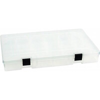 T&G Tainer 35,5x23x5 cm - transparante Predox opbergdoos met verstelbare vakken voor kunstaas