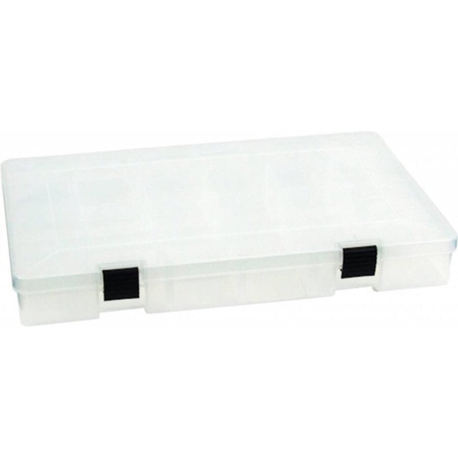 T&G Tainer 35,5x23x5 cm - transparante Predox opbergdoos met verstelbare vakken voor kunstaas
