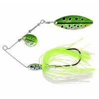 Spintexx Double Blade 23 g - krachtige spinnerbait met dubbele bladen en zachte skirt voor roofvissen