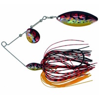 Spintexx Double Blade 23 g - krachtige spinnerbait met dubbele bladen en zachte skirt voor roofvissen
