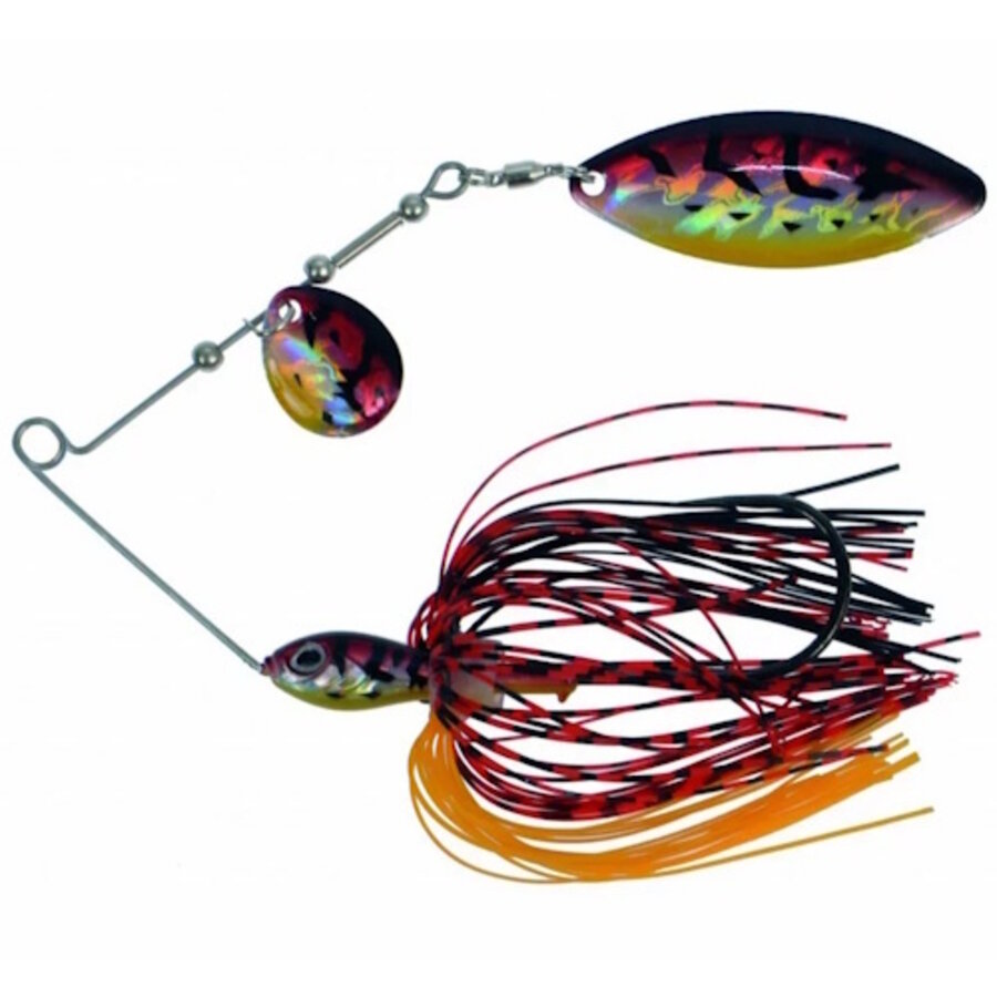 Spintexx Double Blade 23 g - krachtige spinnerbait met dubbele bladen en zachte skirt voor roofvissen