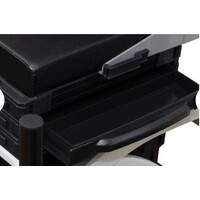 Match Box Pro Competition met Rugleuning – luxe aluminium zitkist met schuiflades en voetplaat
