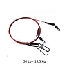 Bloodwire Leader 13.5 kg - rood gecoate stalen onderlijn
