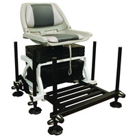 Match Box Pro Competition Rotary Seat – luxe aluminium zitkist met draaibare zitting en rugleuning