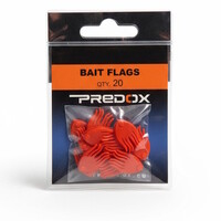Bait Flags 20 stuks - felgekleurde rubberen vinnen voor betere aasbevestiging bij roofvissen