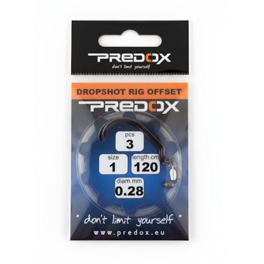 Onderlijn Offset 120 cm - fluorocarbon onderlijn met haak