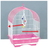Vogelkooi Type 5B100 - compacte witte vogelkooi met zitstokken, schommel en accessoires