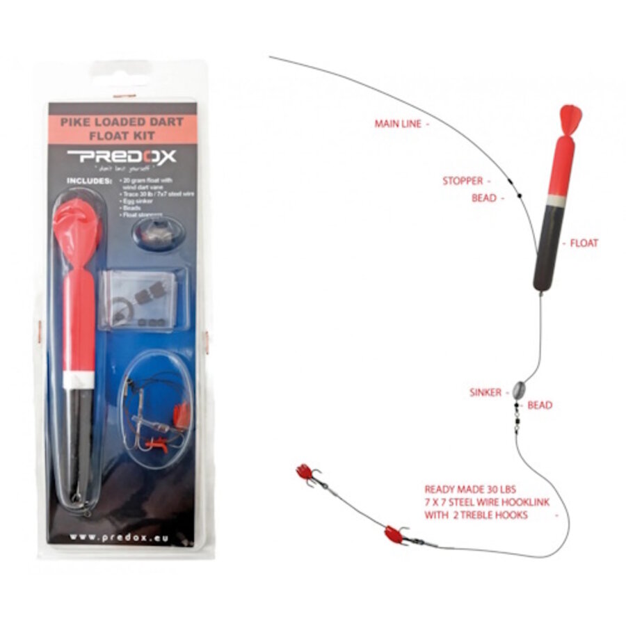 Pike Loaded Dart Float Kit voor snoek en snoekbaars - verkrijgbaar in 15 en 20 gram