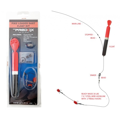 Predox Pike Loaded Dart Float Kit voor snoek en snoekbaars - verkrijgbaar in 15 en 20 gram