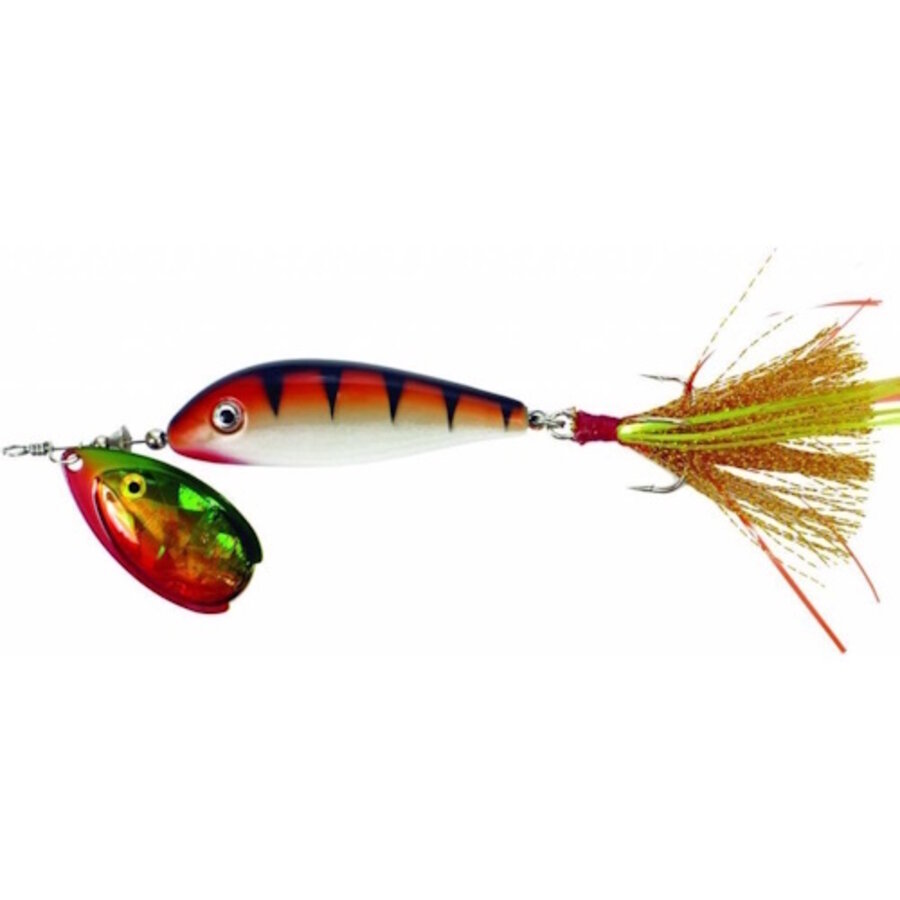Bodyspin 5GR spinner kunstaas - verkrijgbaar in Green Perch, Blue Tiger en Sunrise
