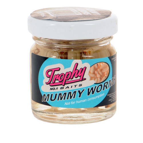 Trophy Baits Mummy Worms geconserveerde wasmotten - verkrijgbaar in White, Yellow, Red, Green en Orange (25 stuks) White 25 Stuks