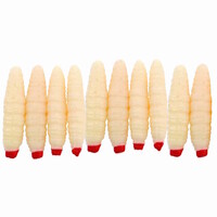 Troutstyle Honeyworm imitatie-aas – verkrijgbaar in White en Yellow (10 stuks)