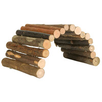 Flexibele houten brug 22x10 cm | buigbaar klimspeelgoed en schuilplek voor knaagdieren