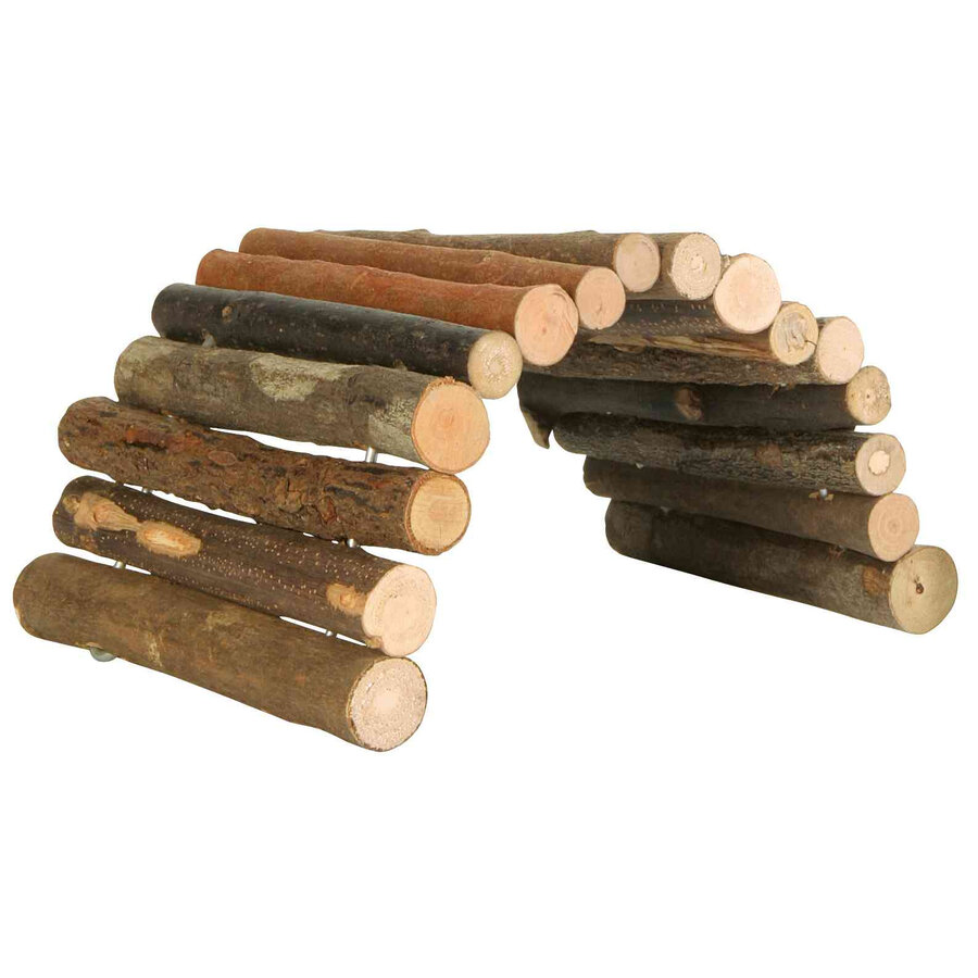 Flexibele Brug 22x10 cm - Living World TreeHouse natuurlijke houten brug voor knaagdieren