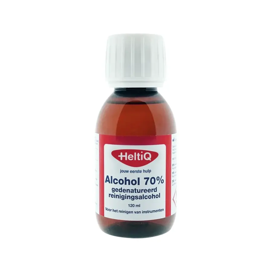 Alcohol 70% 120ML - gedenatureerde alcohol voor het reinigen van instrumenten en oppervlakken