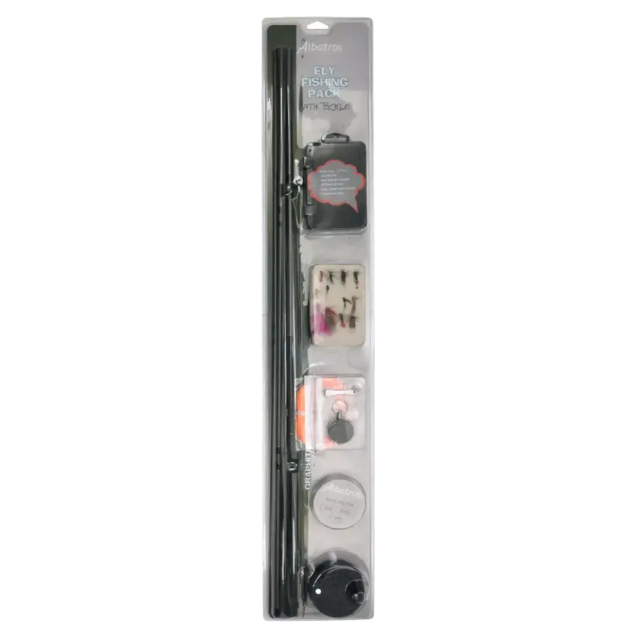 Albatros Fly Combo Kit 270/3 – Complete vliegvisset met hengel, reel, lijn en vliegen
