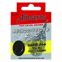 Top Level Spike Rig Barbless – Kant-en-klare onderlijn met aas-spike en haak zonder weerhaak – 60 cm – Ø 0,18 mm
