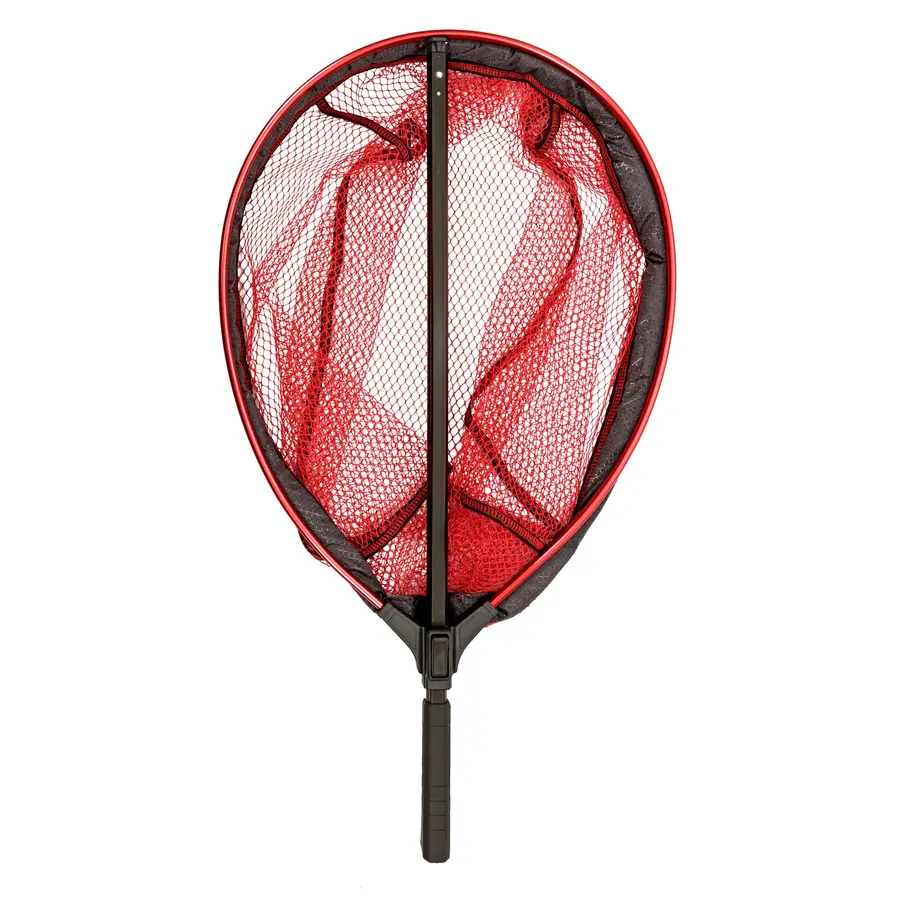 Floating Landing Net 50x40x40 cm – Drijvend landingsnet met uitschuifbare steel en rood rubber net